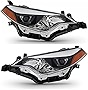 GDAE10 For 2014 2015 2016 Toyota Corolla Headlight Assembly Replacement,Left+Right Driver Passenger Side Headlamps Build-In Projector LED