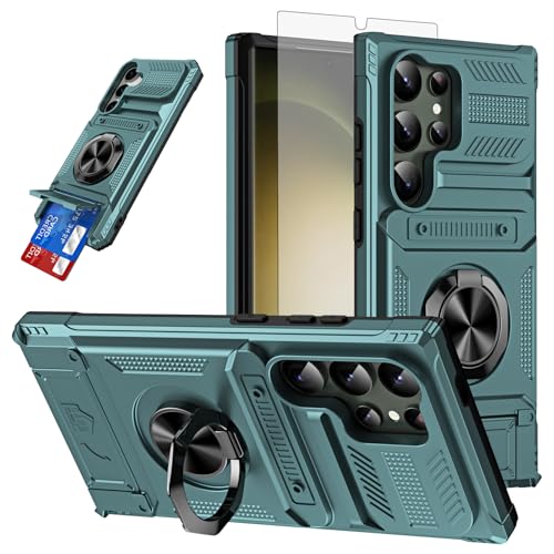 Furiet Phone Case for Samsung Galaxy S26 Ultra 5G Card Slot Women Men Green