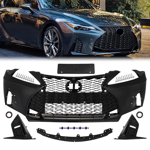 KARPAL Front Bumper Grille Kit Fit for 2006-2012 Lexus IS250 IS350 F Sport Style Conversion to 2021+