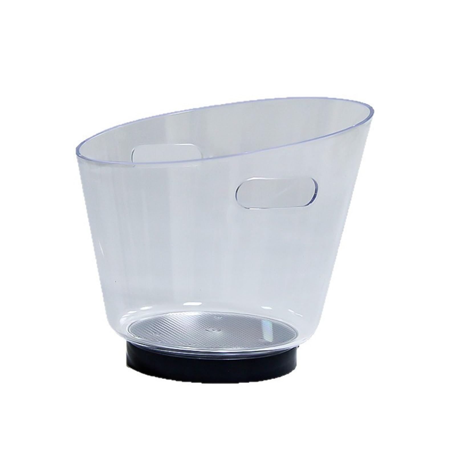 Cubos enfriadores de champán de 6 litros con dos asas, diseño transparente brillante, enfriador de bebidas para fiestas y uso al aire libre, accesorios para el hogar y el club