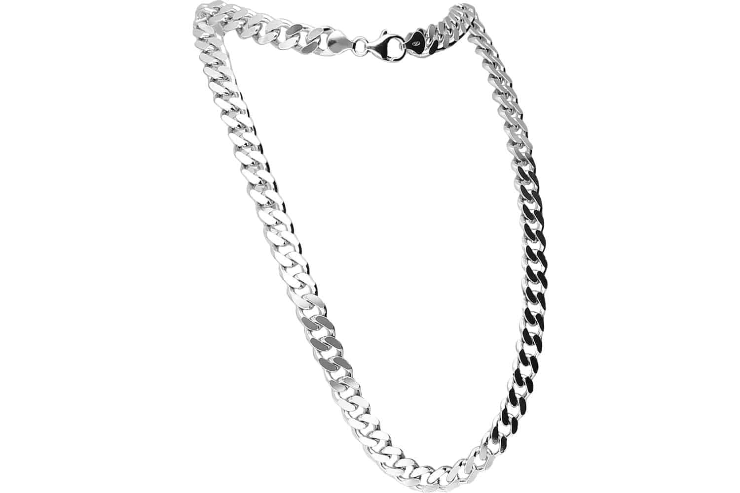 FILANGO Gioielli in argento 925 | Catena a maglia barbazzale e lucidata a specchio | Larghezza e lunghezza a scelta e Argento, colore: argento, cod. SSH123-10-60