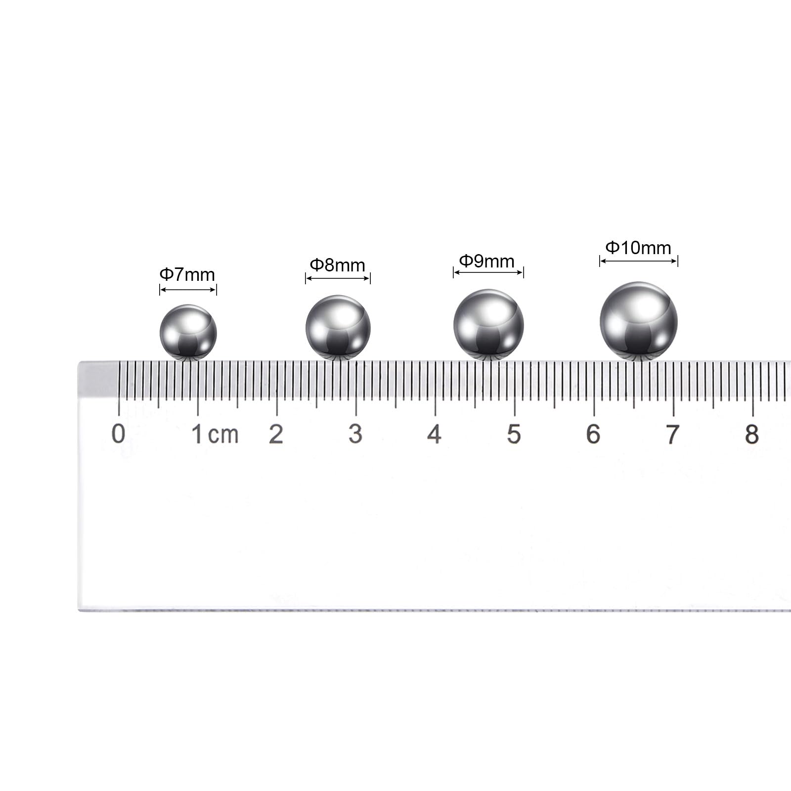 sourcing map 9mm Précision Billes Carbone Acier Solide Roulements Bille 100Pcs