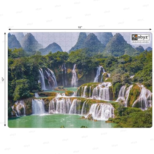 Image of ABYZ Wooden Jigsaw Natural Water Falls Puzzle with 500-Pieces Play and Learn Educational Puzzle 500 Pieces for Kids and Children Aged 7+ and Adults Toy for Improving Memory & Problem Solving