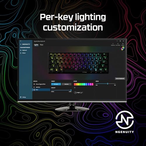 Image of HyperX Alloy Origins 60 Smartchoice- USB-C Mechanical Gaming Keyboard - Ultra Compact 60% Form Factor - Red Switch - Double Shot PBT Keycaps - RGB LED Backlit - NGENUITY Software Compatible (4P5N4