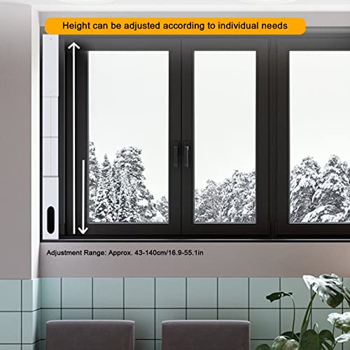 Kit de ventana de aire acondicionado portátil universal y ajustable de 43-140 cm 5