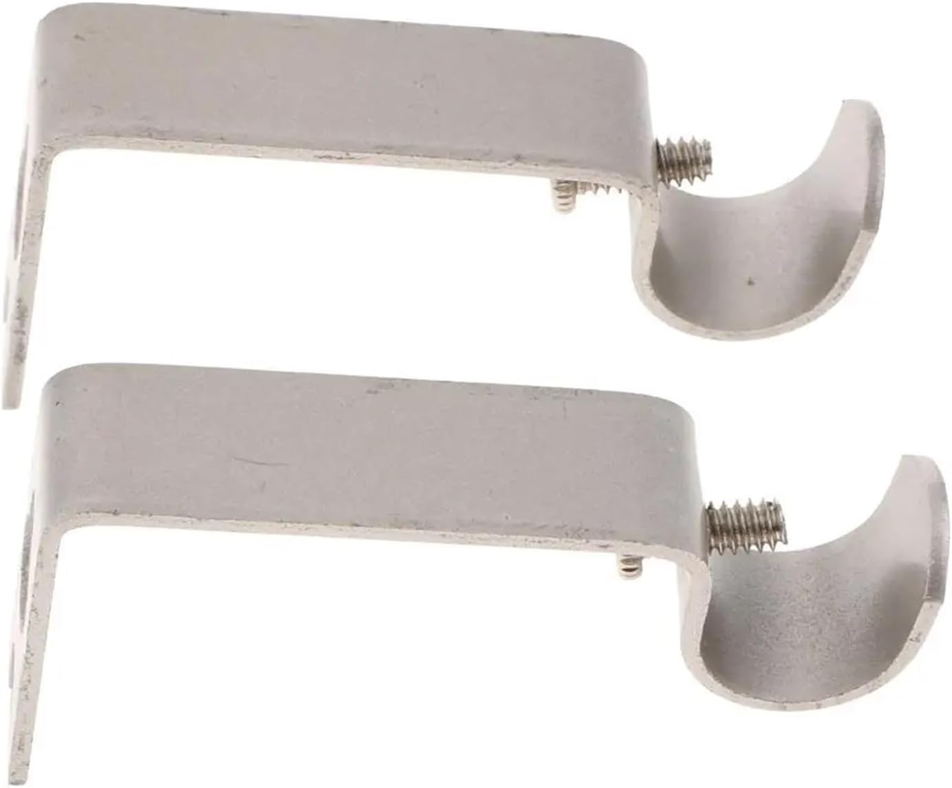 Curtain Rod Brackets 6 Pieces Metal Curtain Rod Bracket Window Rod Hook Holder Home Ornament for Bedroom(Silver)