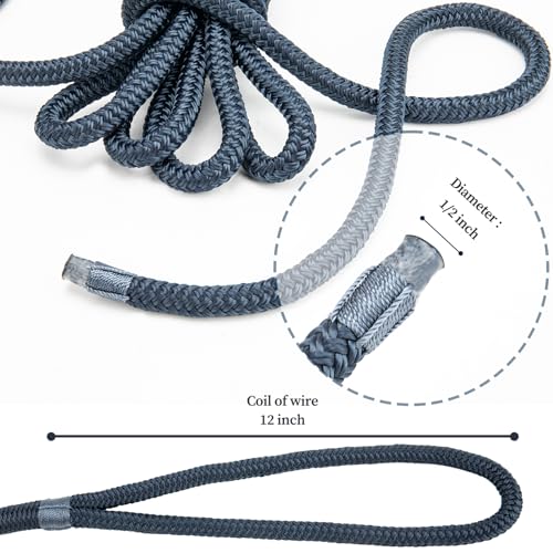 PropelTech 4 Pack 1/2" x 15' Boat Dock Lines, Improved Nylon Boat Ropes - image 3