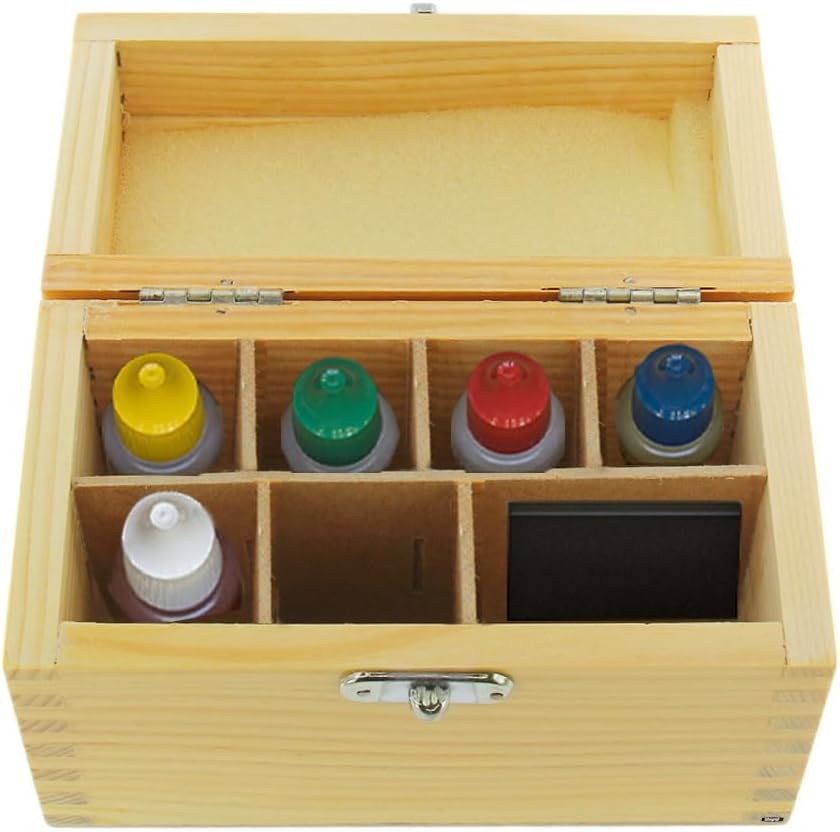 Jewelry Testing Kit 10K 14K 18K 22K Gold & Silver with Scratch Stone & Wooden Storage Box – Precious Metal Authenticity Tester