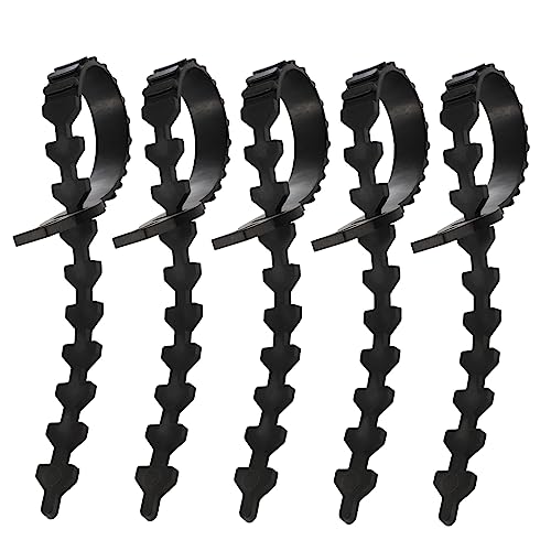 Milisten 5pièces Sangles Arbre Caoutchouc Réglables Attaches Souples Jardin Pulling Tie Écologiques pour Arbustes Et Jeunes Plantes
