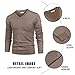 COOFANDY Men Dress Fashion Sweater V Neck Slim Fit Casual Soft Pullover Sweaters White-Brown