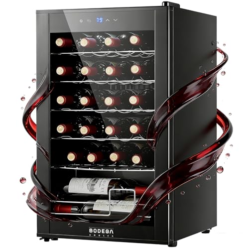 Image of BODEGA COOLER 110 Cans Beverage Refrigerator, 24 bottle Mini Fridge For Bedroom with Glass Door, Adjustable Shelves for Soda, Beer & Wine, Digital Temperature Control for Home, Office, Bar or Dorm.