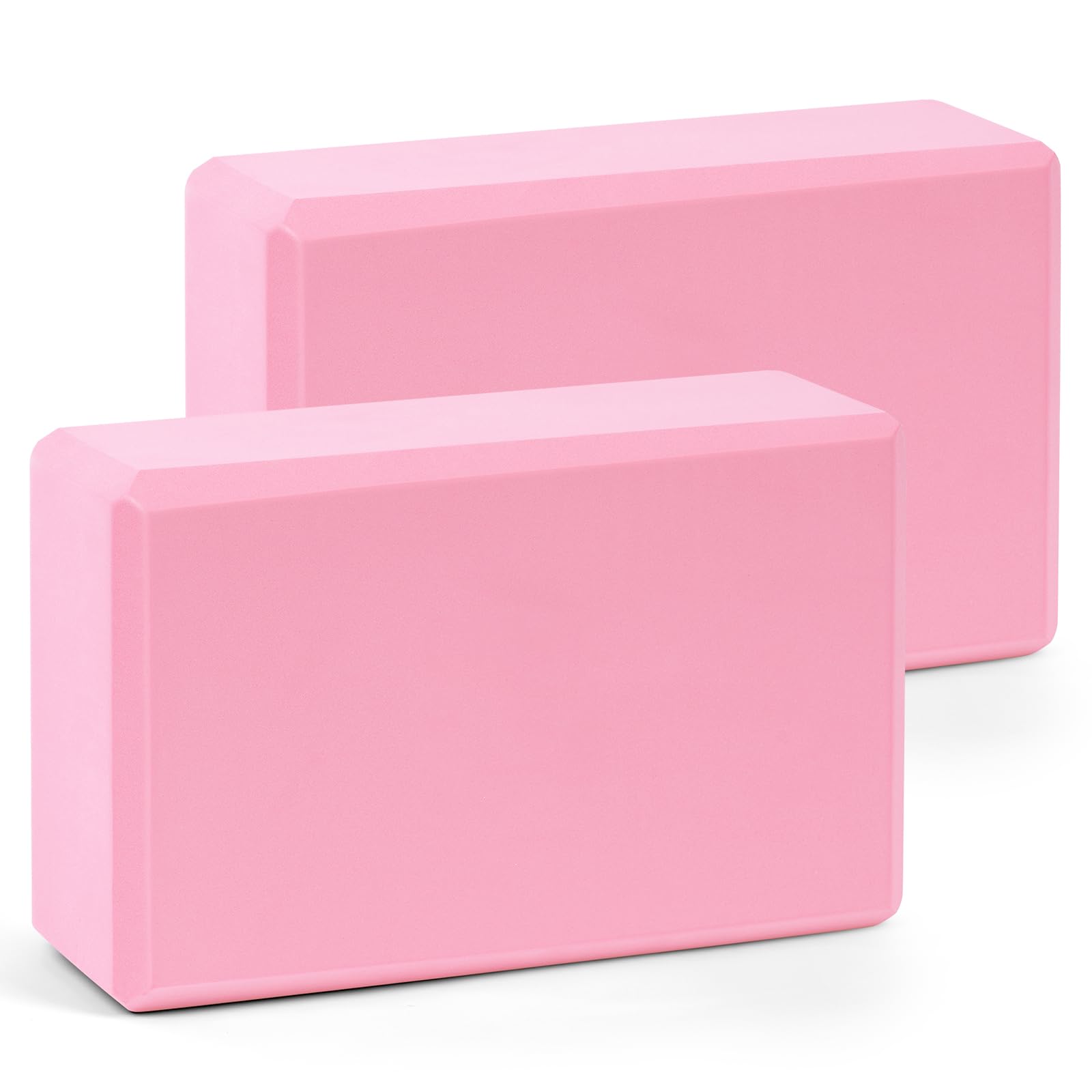 Flintronic Lot de 2 Blocs de Yoga, Brique Yoga EVA de Haute Densité, Briques de Mousse de Fitness, Briques Professionnelle, pour Pilates, Étirement, Méditation, Accessoires de Fitness, 23 * 15 * 8cm