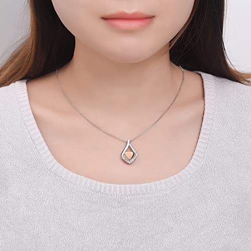 Cremation Jewelry 925 Sterling Silver Teardrop Urn Necklace for Ashes Heart Shape Memorial Keepsake Pendant for Human Ashes for Women Gift2
