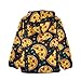 KEIGE Food Pizza Boys Fleece Coat,Children's Zip-Up Hoodie Jacket,Baby Warm Fashion Outerwear 7-8T,A111588