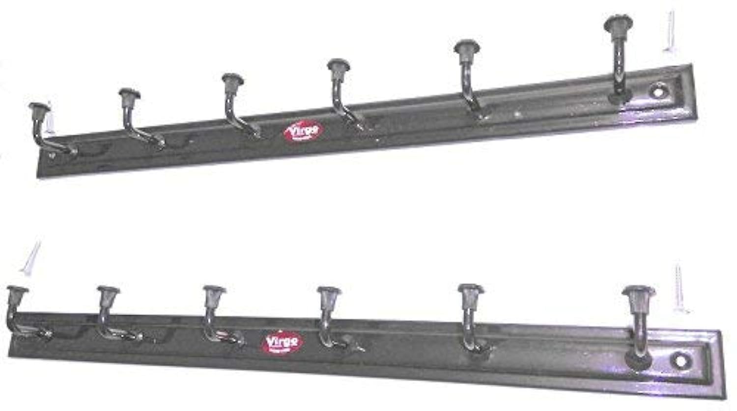 Bhagwati Alloy Steel Nice Looks, Nice Mood, Elegant Door/Wall 6 Hook Cloth Hanger with Screws (Deep Brown) - Set of 2-image-35
