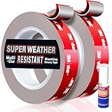 Cosygo Double Sided Tape Heavy Duty Made of 3M VHB, 30FT Outdoor Heat Resistant Automotive Waterproof Mounting Tape, 0.6In Width Super Strong Adhesion Foam Tape