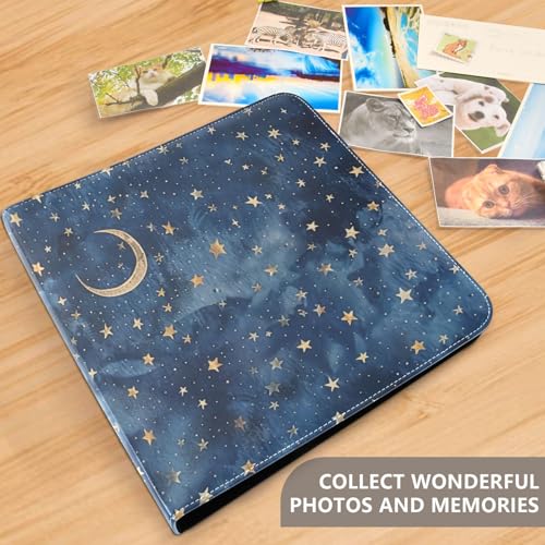 Álbum de Fotos ALAZA Moon Stars Galaxy con Cubierta de Poliuretano y Anillas, para Bodas, Viajes y Recuerdos Familiares miniatura 4