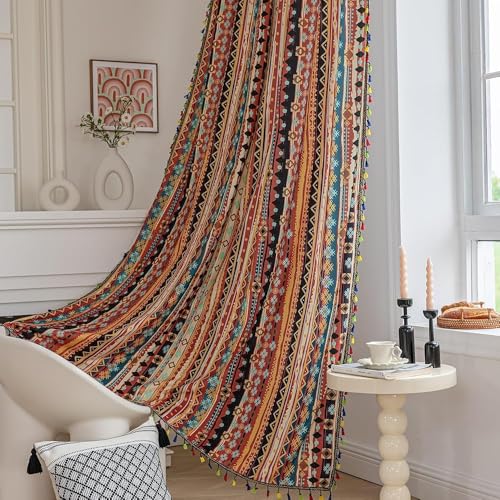 Erbnaryx Boho Geometric Light Filtering Curtains (2 Panels)