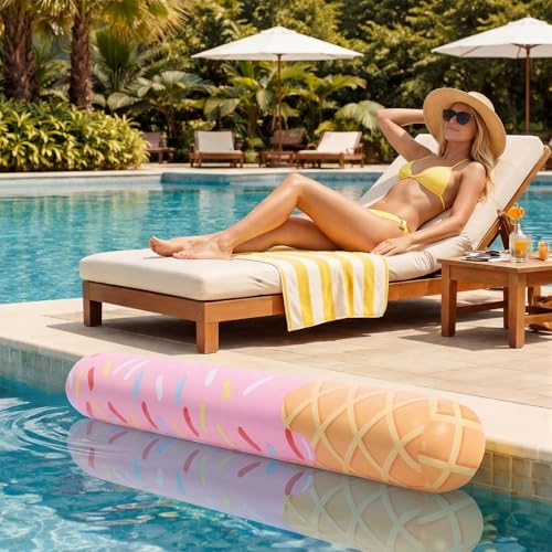 Seenelling 4 Pack Ice Cream Inflatable Pool Noodle Floats 4 Pack 48" Large Swimming Floats with 2 Portable Storage Bag for Summer Ice Cream Swimming Pool Party Supplies by Seenelling - Image 6
