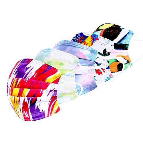 🔥 Hot Deals Sheal 100P Disposable Kids Face Masks School Daily Use 5-Colorful Print Design