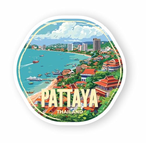 Image of Pattaya Acrylic Fridge Magnet - UV Textured Printed, Stylish Multicolor Magnet for Fridge, Wardrobe & Metal Surfaces, Pack of 1 (Pattaya)