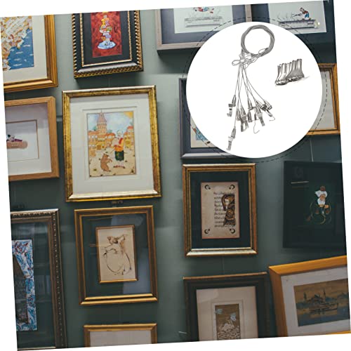 Image of 10pcs Adjustable Picture Hanging Wire Mirror Hanging Hardware Cable and Hooks for Easy Installation Homes Galleries and Gardens