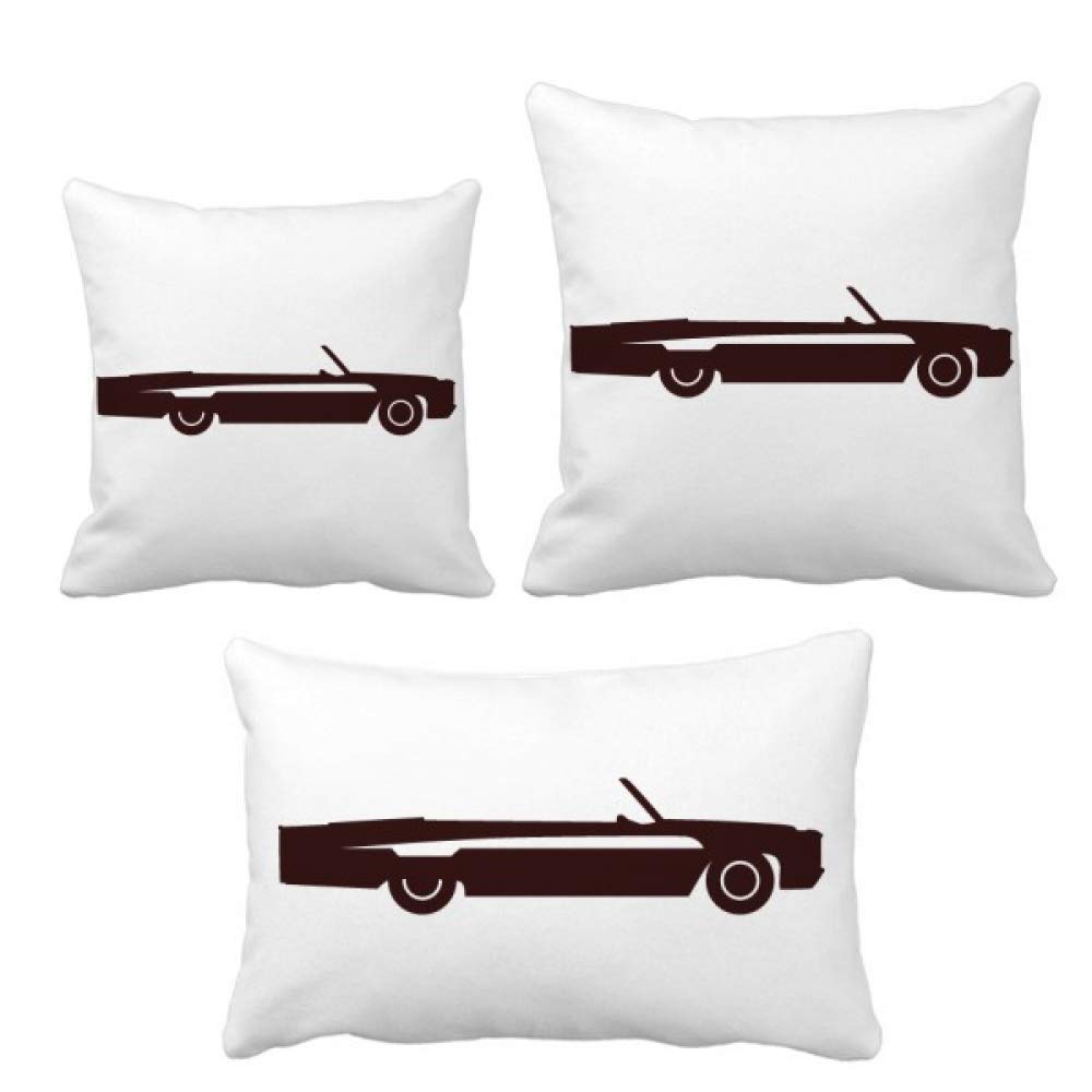 Housse de coussin géométrique noire style voitures pour relooker votre salon avec élégance