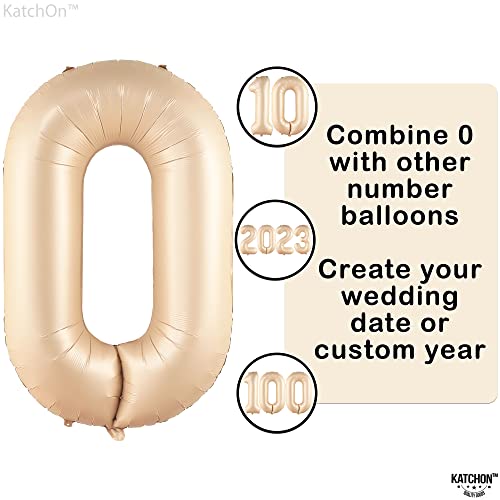 Image of KatchOn Gaint Caramel 0 Balloon Number 40 Inch