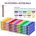 MONILON 160 Pcs Magnet Building Sticks Kids Toys, Lengthen Magnetic Construction Building Blocks Set 3D Brain Training Learning Educational DIY STEM Toys
