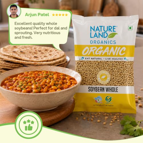 Image of Natureland Organics Soybean Whole 500 Gm