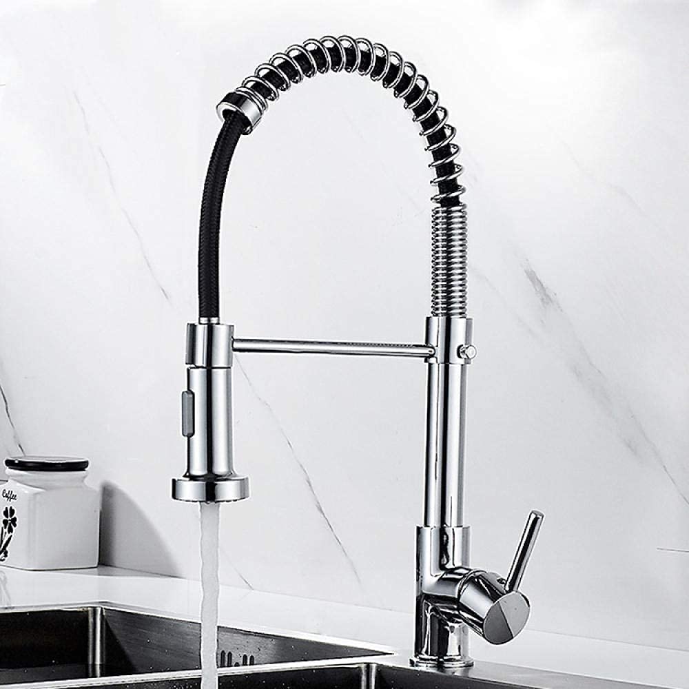 Robinet d'eau chaude et froide en laiton chromé pivotant à 360°