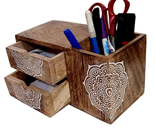 Support multi-fentes en bois Purpledip et trieur de document pour table bureau - 2