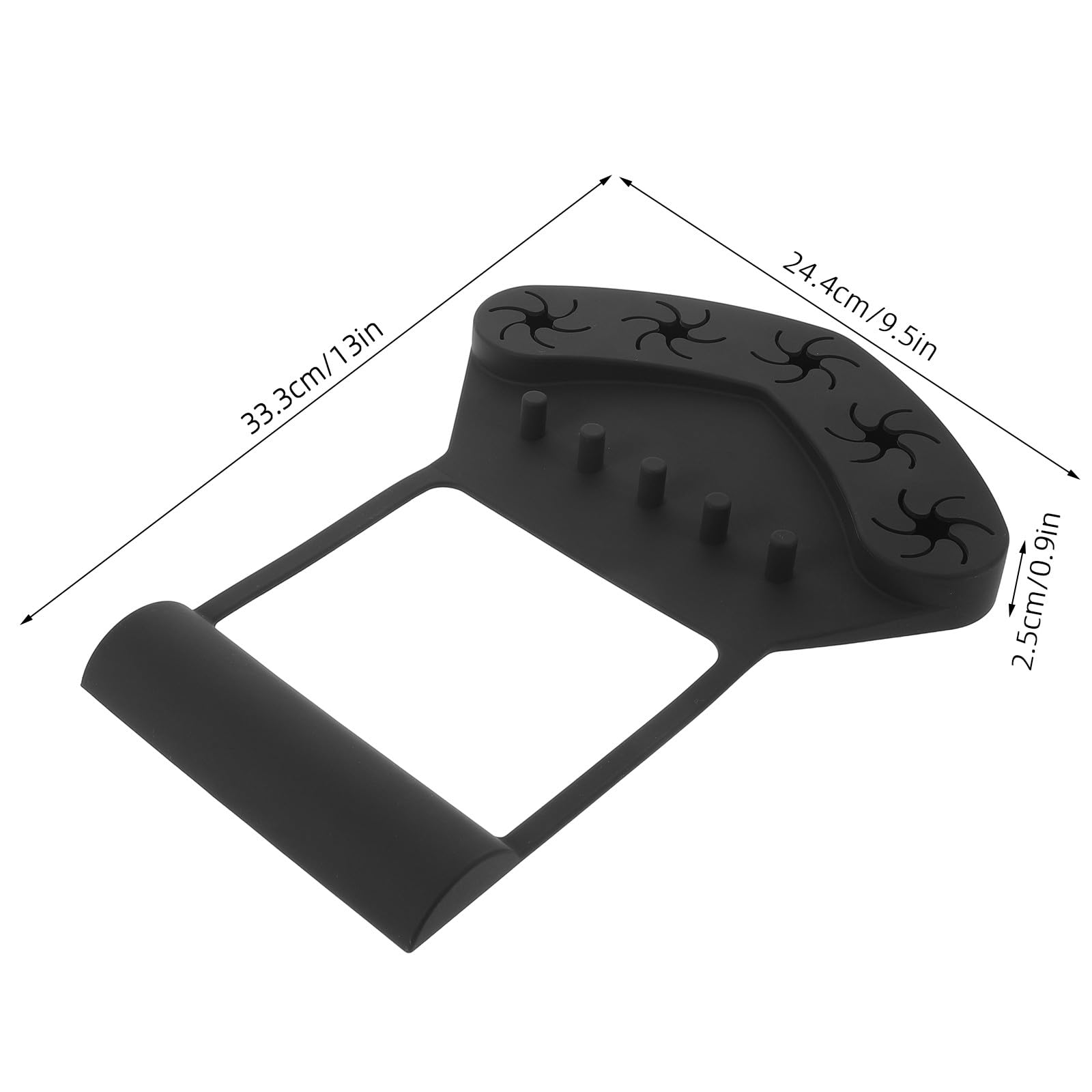 Lurrose Alfombrilla de silicona para esmalte de uñas: Alfombrilla de apoyo para manos con 5 ranuras para manicura y pedicura, con separadores de dedos para manicura y pintura de uñas.