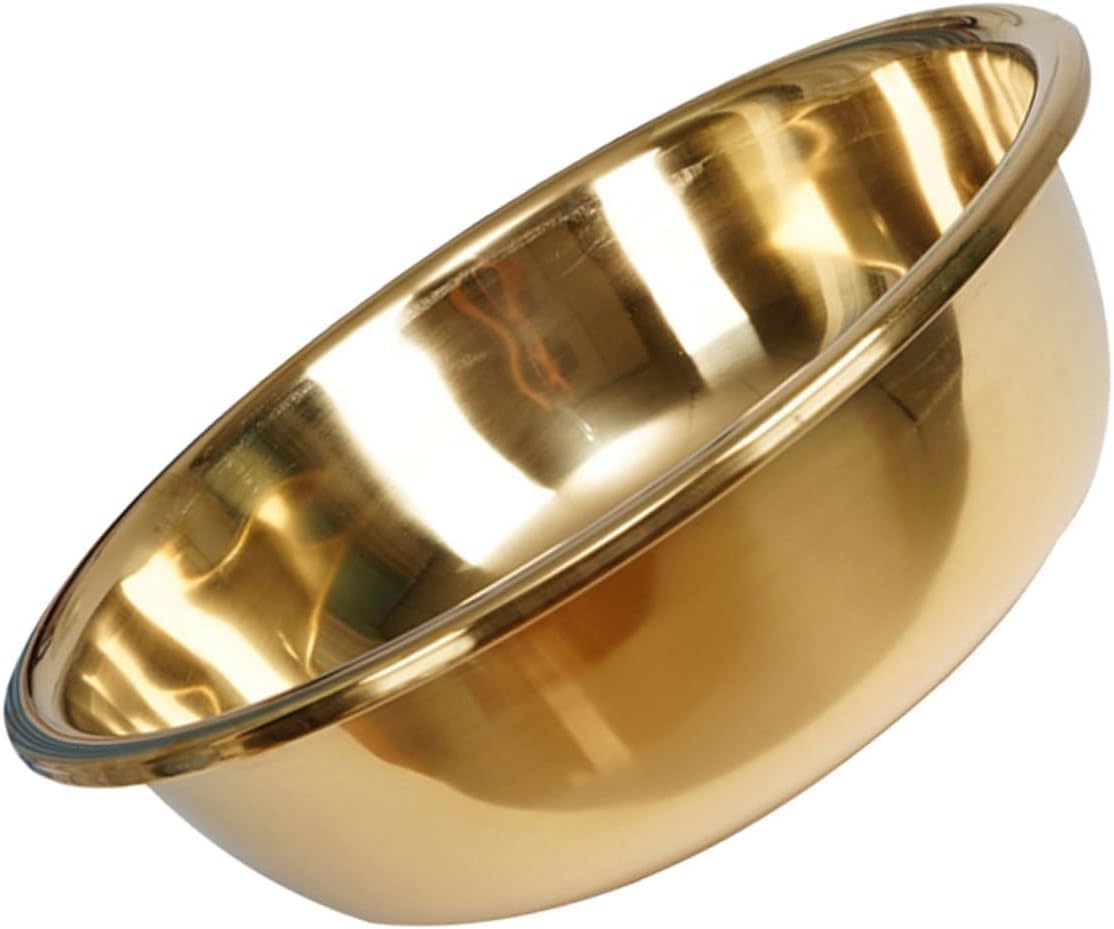 Stainless Steel Mixing Basin Thick Vegetable Wash Bowl for Kitchen Use Large Capacity for Fruit Washing and Dough Preparation Easy to Clean and Stable Design