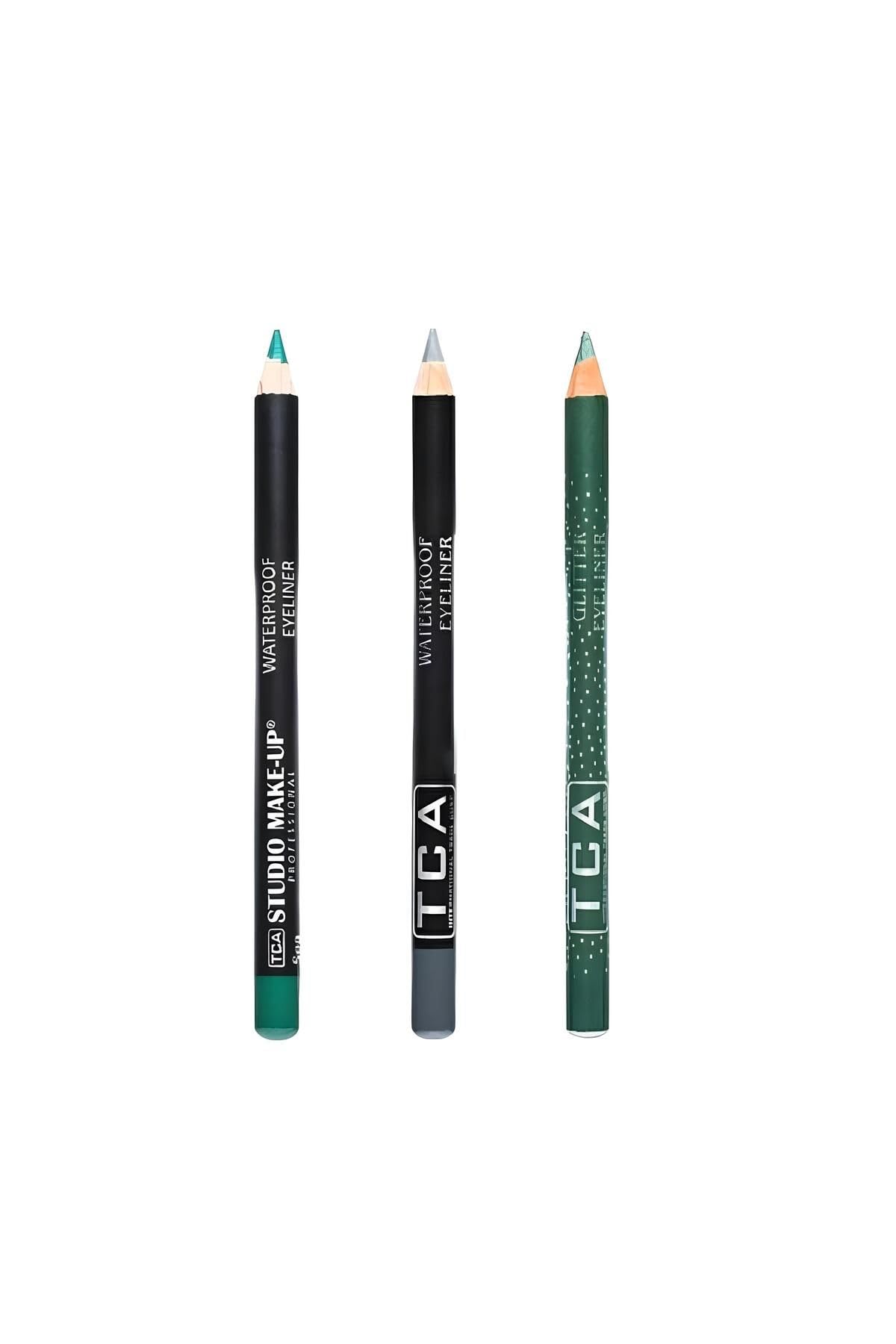 TCA Studio Make Up 3 Farklı Renk Ultra Waterproof Eyeliner Göz Kalemi Seti