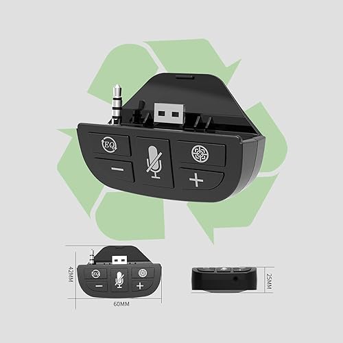 Miniatura 6 de Adaptador de auriculares estéreo para uno, controlador de juego, convertidor de auriculares, potenciador de sonido, ajuste de volumen de equilibrio