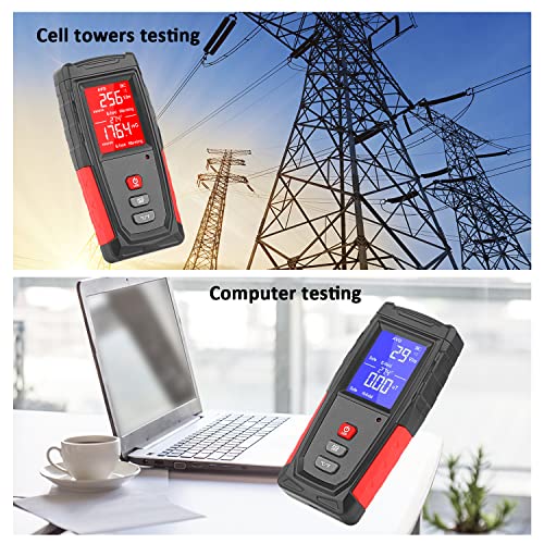 Image of EMF Meter, XRCLIF Digital Electromagnetic Radiation Detector, Hand-held EMF Tester for Home /Outdoor, Ghost Hunting Equipment, Electric Field /Magnetic Field Monitor with LED Light & Sound Alarm