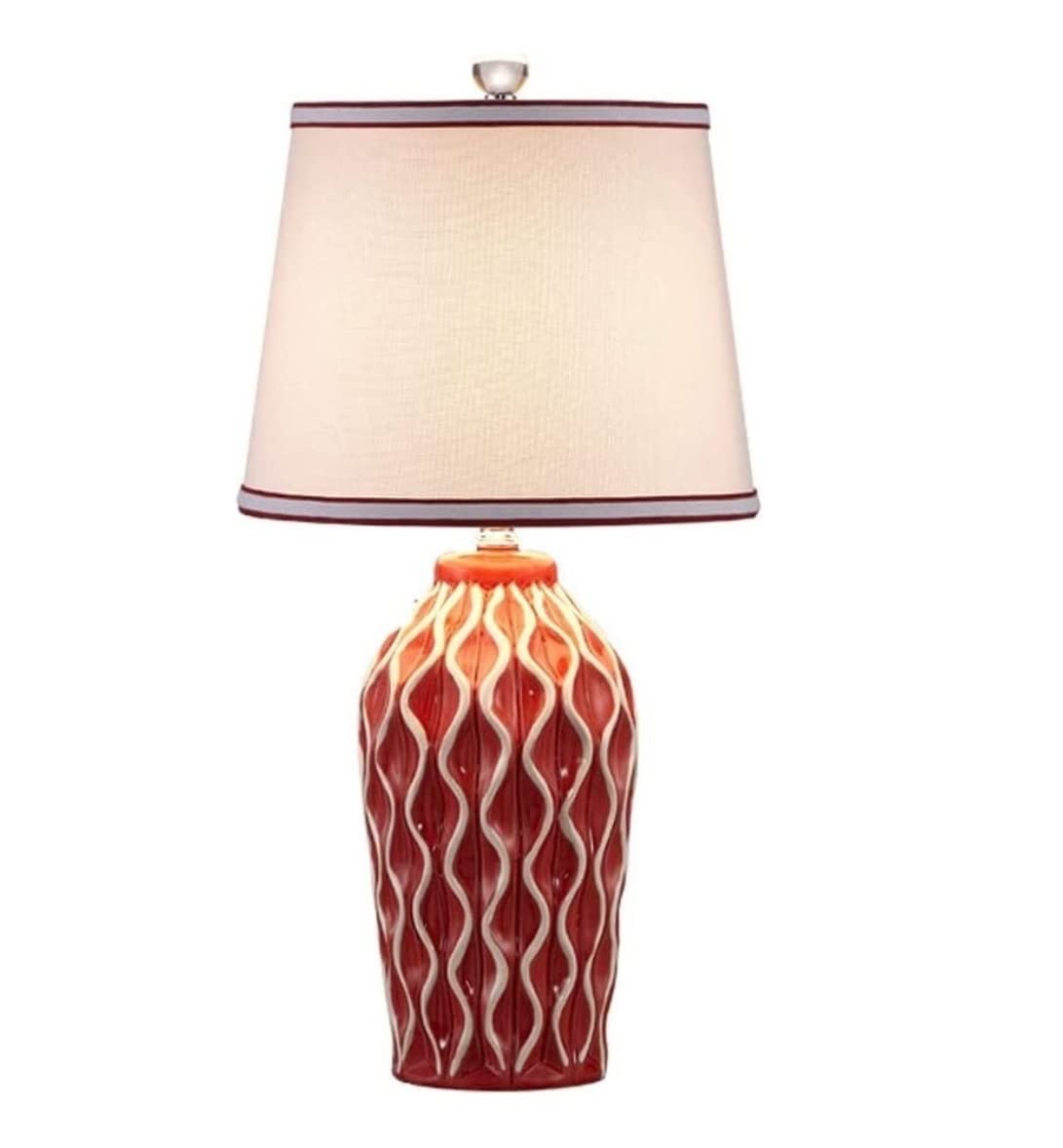 SGKOMN Desk Lamps For Reading Ice Crack Ceramic Table Lamp Modern Minimalist Nightstand Lamps Ceramic Glaze Desk Lamps Lamps For Living Room-D-Dimmer