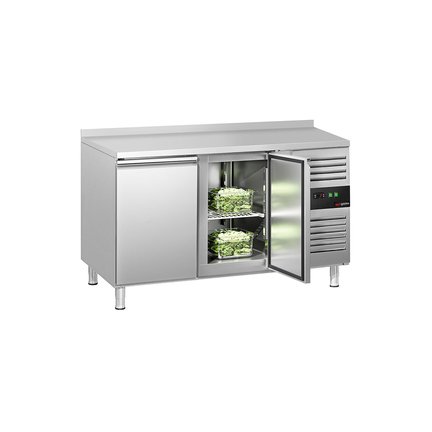 GGM Gastro KTS147AND | Tavolo refrigerante ECO – 1360 x 700 mm – con 2 ante & con alzata