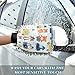ALAZA Police Car Car Wash Mitt Scratch Free, 2 Pack Absorbent Microfiber/Chenille Washing & Drying Mitts, M