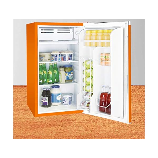 RCA RFR321FR320/8 IGLOO Mini Refrigerator, 3.2 Cu Ft Fridge, Orange