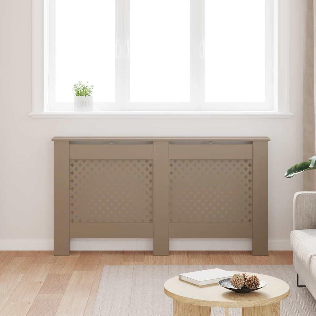 Heizkörperverkleidung aus MDF 152 x 19 x 81,5 cm mit Latten Design, Waben Kreuzmuster, Abdeckung für Heizkörper Zubehör als Dekoration für Wohnzimmer und Bad