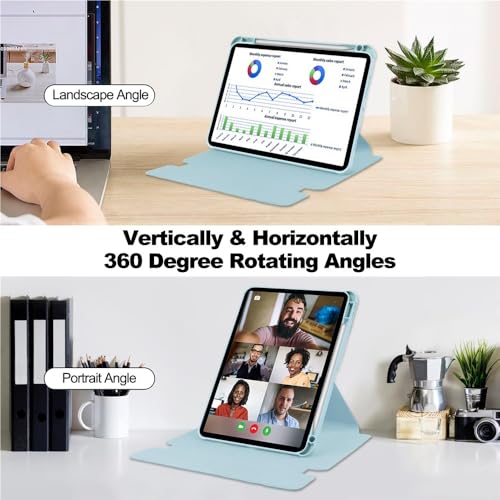 Coque iPad 10,9 rotative avec clavier rétroéclairé pour télétravail - 3