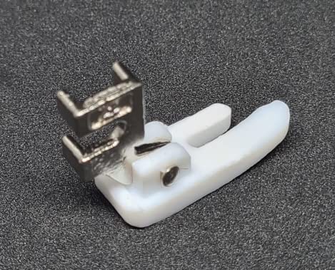 Image of ZENITH New Straight Stitch Teflon Presser Foot For Low Shank Household Sewing Machine Featherweight foot Snap on type for Automatic Electric Low shank Sewing Machines suitable for Usha Janome Brother Singer etc . White (New Straight Stitch Teflon Presser Foot)