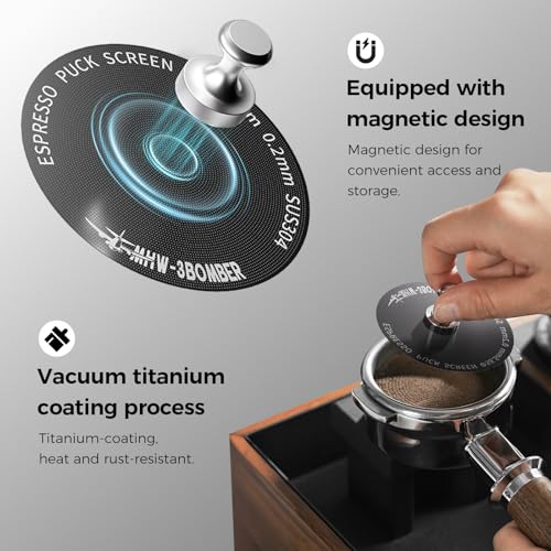 MHW-3BOMBER Espresso Puck Screen Holder - Silicone Puck Screen Stand - Compatible with 58mm 53mm 51mm Reusable Coffee Filters 3 Coffee Filters - Coffee Puck Screen Holder SP5537-OS by MHW-3BOMBER - Image 5