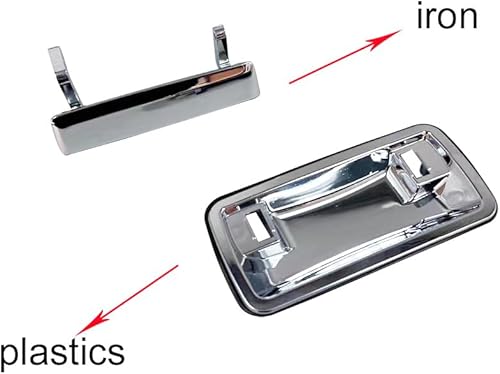 Miniatura 2 de HUYILUN0104 Medio metal cromado, 1 par de manijas de puerta delantera y exterior compatible con Chevy S10 Sonoma 1994-2004 Blazer