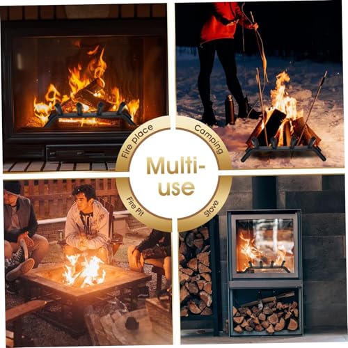 Grille de cheminée en fer de 40,6 cm : le support robuste pour vos feux de maison - 5