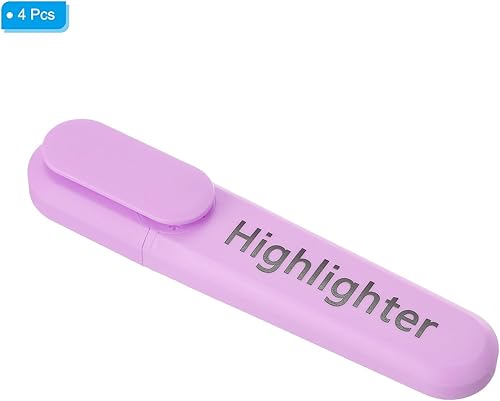 Miniatura 3 de PATIKIL Rotulador, paquete de 4 rotuladores de punta ancha a base de agua, para oficina, hogar, uso diario, estilo 1, morado