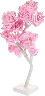 OSALADI Rose Tree Lamp Light Up Rose: Colorful Tabletop Artificial Flower Bonsai Tree Lights for Valentines Day Mothers Day Christmas Bedroom Wedding Decor