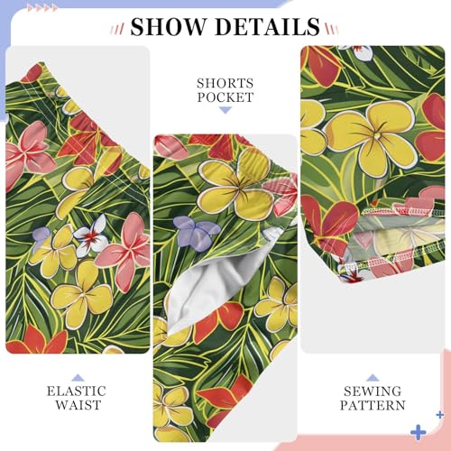 Pajama Pants Tropical Flowers Pattern PJ Bottoms Sleepwear Lounge Sleep Pant with Pockets4